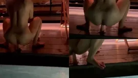 bitchygang สาวเงี่ยนนมใหญ่ขย่มควยปลอมริมสระเสียว Onlyfans
