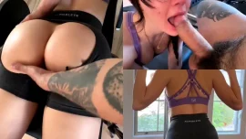 karamitch สาวฝรั่งชุดยิมม่วงหื่นโดนเย็ดหลังยิม Onlyfans