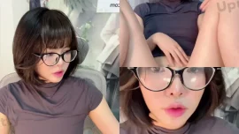 หลุด สาวใส่แว่นหุ่นเซ็กซี่แหวกหีโชว์รูแดงบีบหัวนม OnlyFans